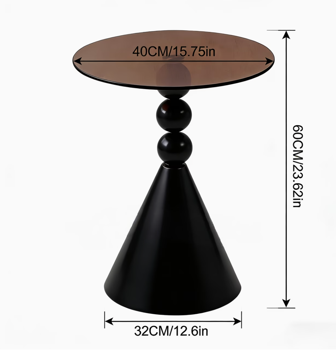 Solmere | Modern Glass Accent Table