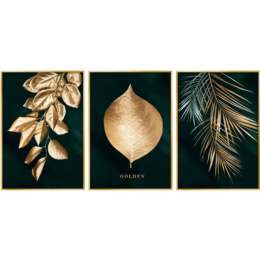 Éclat | Gold Leaf Diamond Crystal Porcelain Wall Art