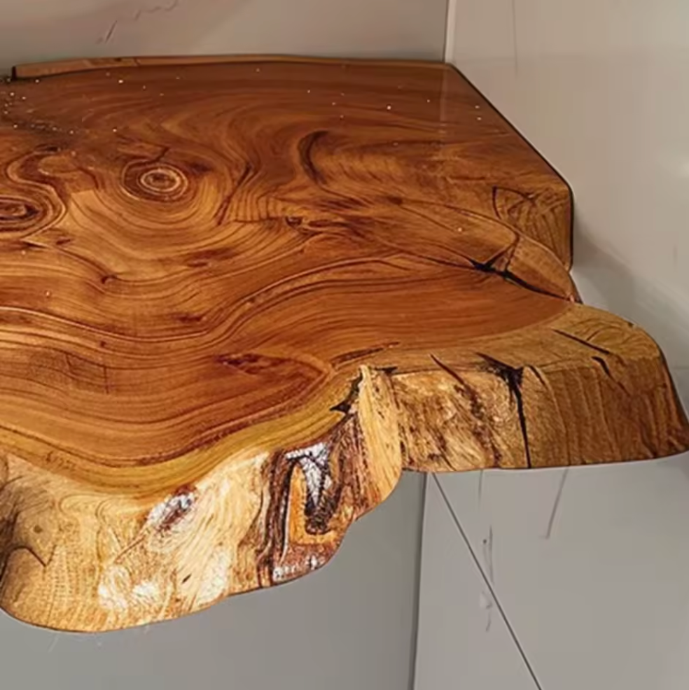 Arbor | Live Edge Wood Corner Shelf