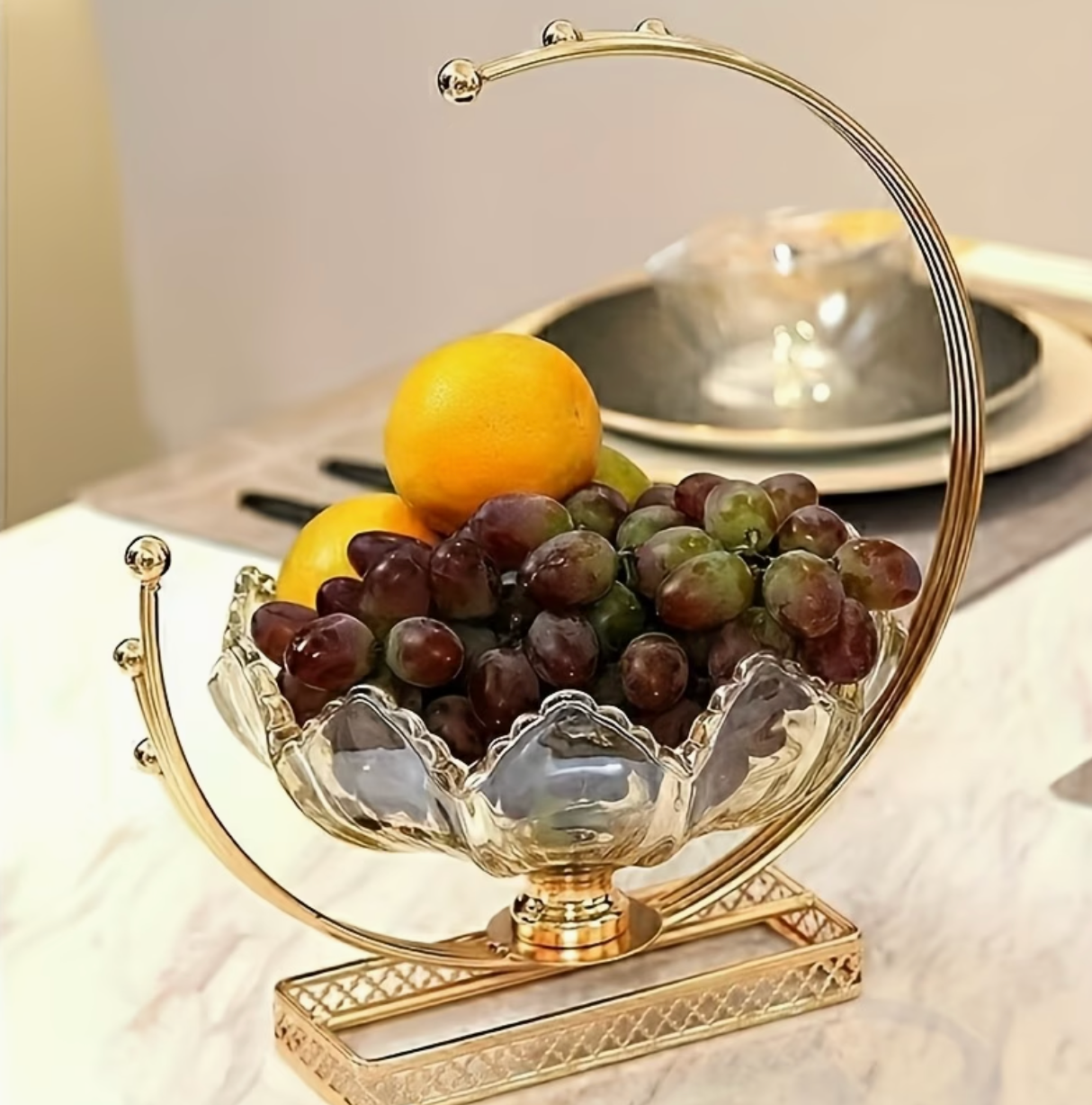Luna Coupe | Modern Glass Moon Fruit Bowl