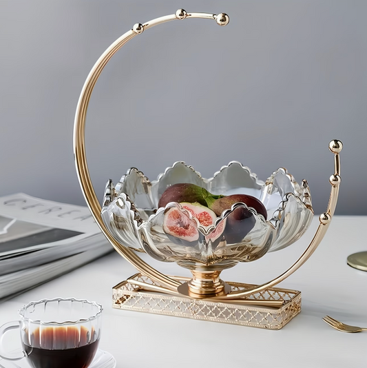 Luna Coupe | Modern Glass Moon Fruit Bowl