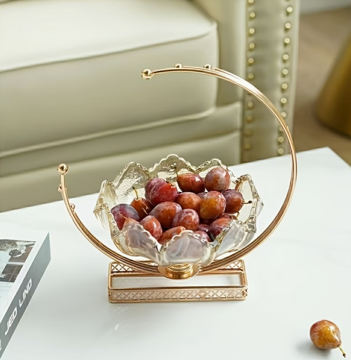 Luna Coupe | Modern Glass Moon Fruit Bowl