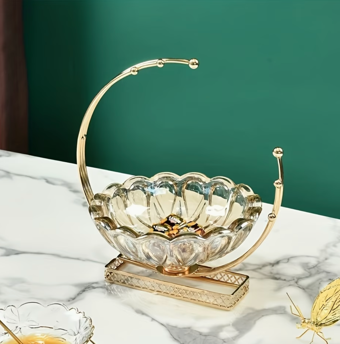 Luna Coupe | Modern Glass Moon Fruit Bowl