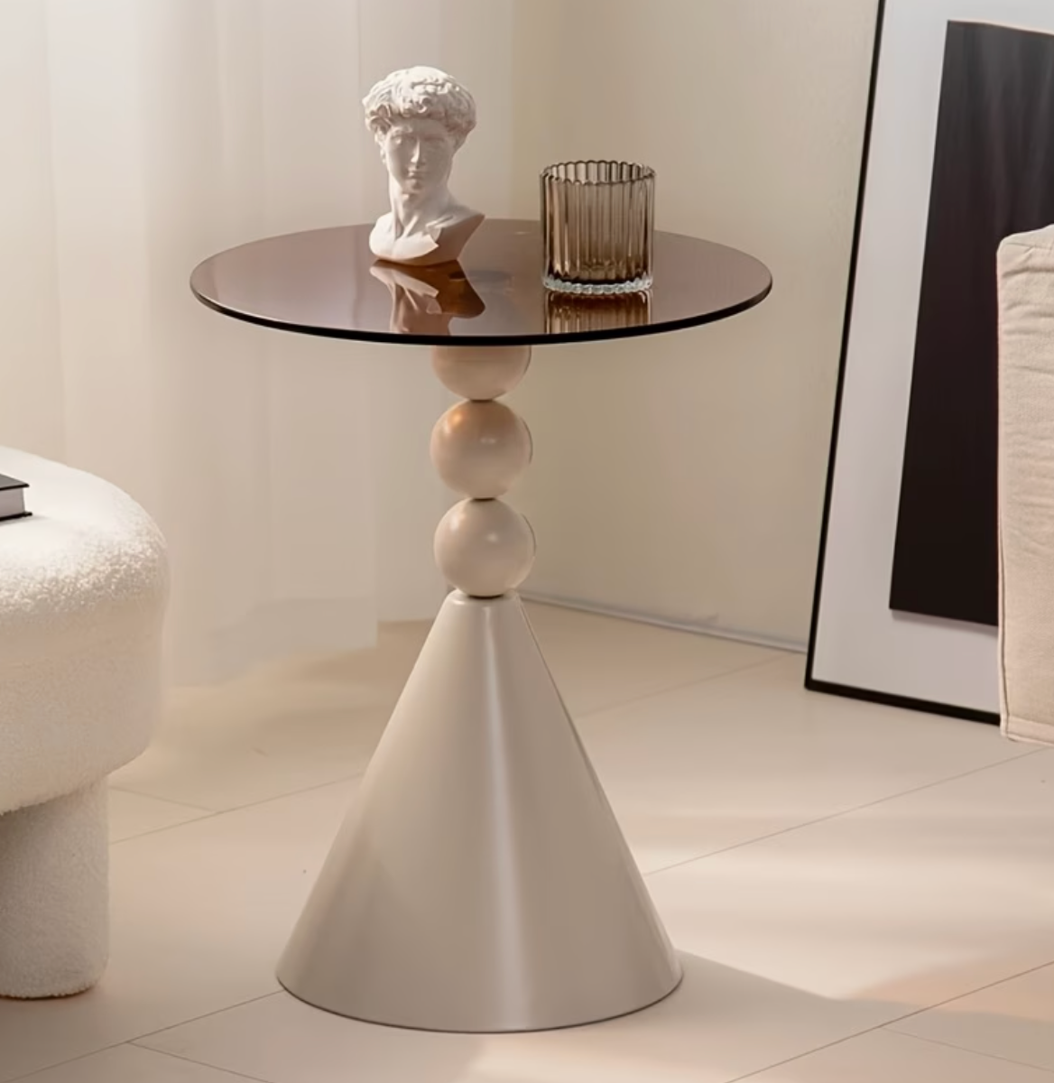 Solmere | Modern Glass Accent Table