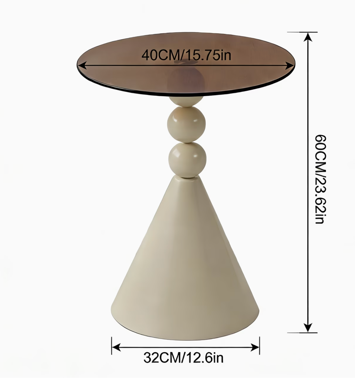 Solmere | Modern Glass Accent Table