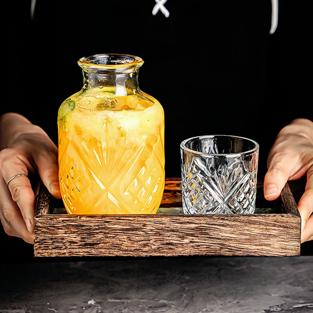 Nocturne | Glass Bedside Carafe  with Cup