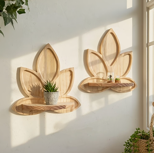 Lotus & Co. | Bohemian Wooden Lotus Floating Shelf