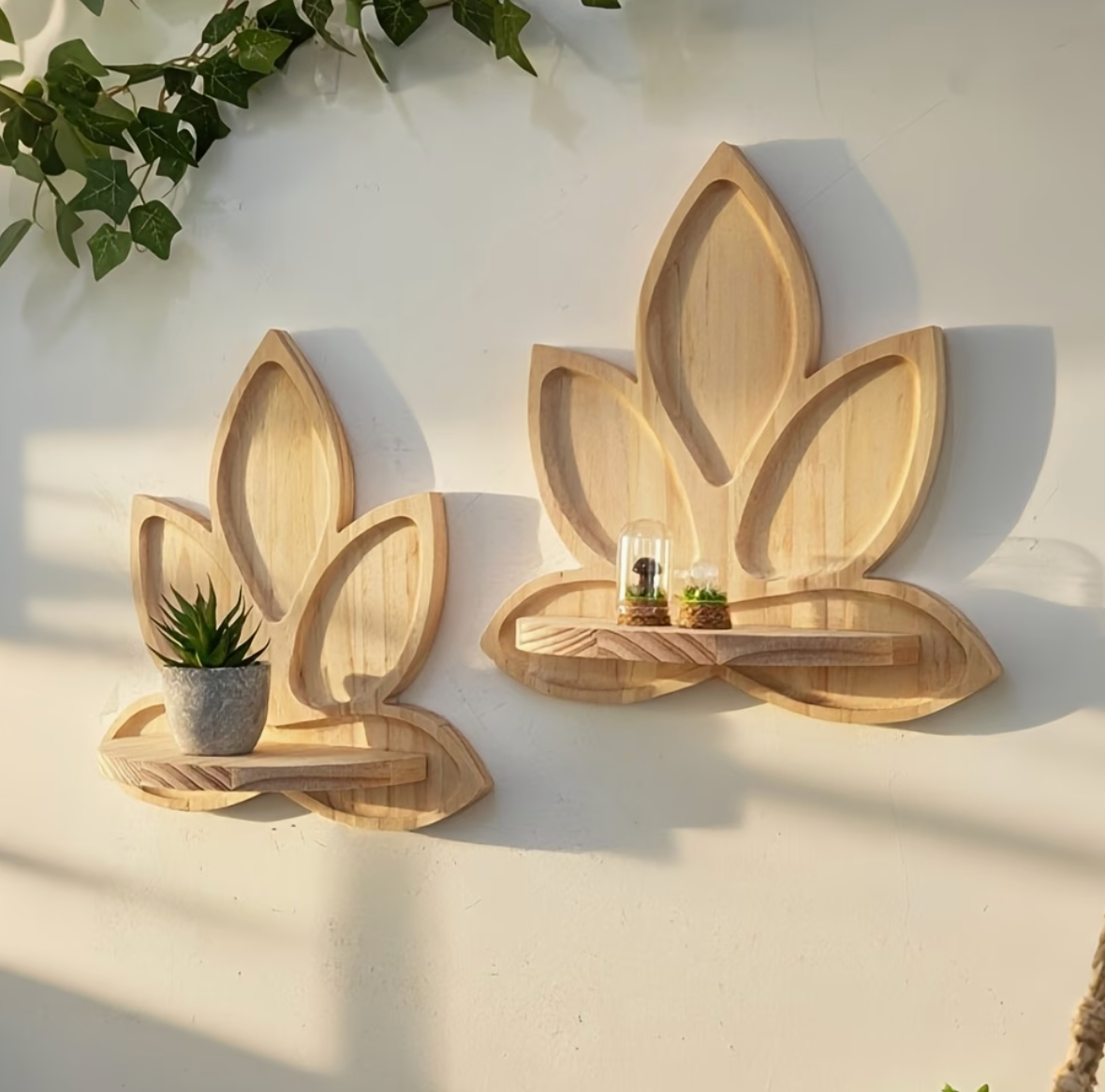 Lotus & Co. | Bohemian Wooden Lotus Floating Shelf