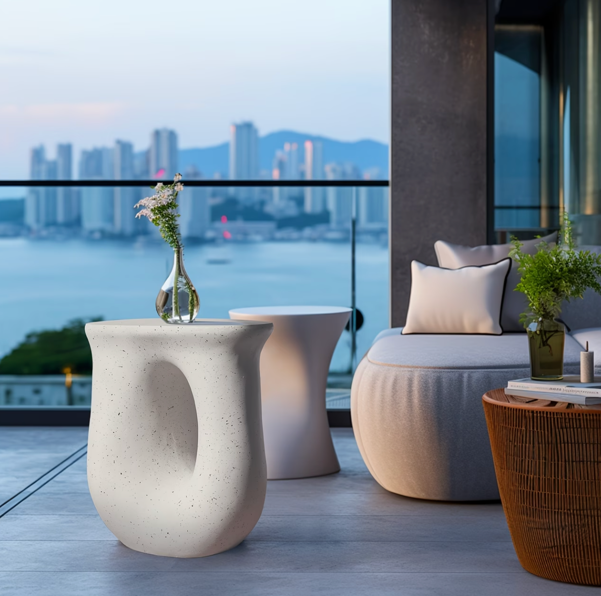 Terrazzo & Co. | Modern Concrete Garden Stool Side Table