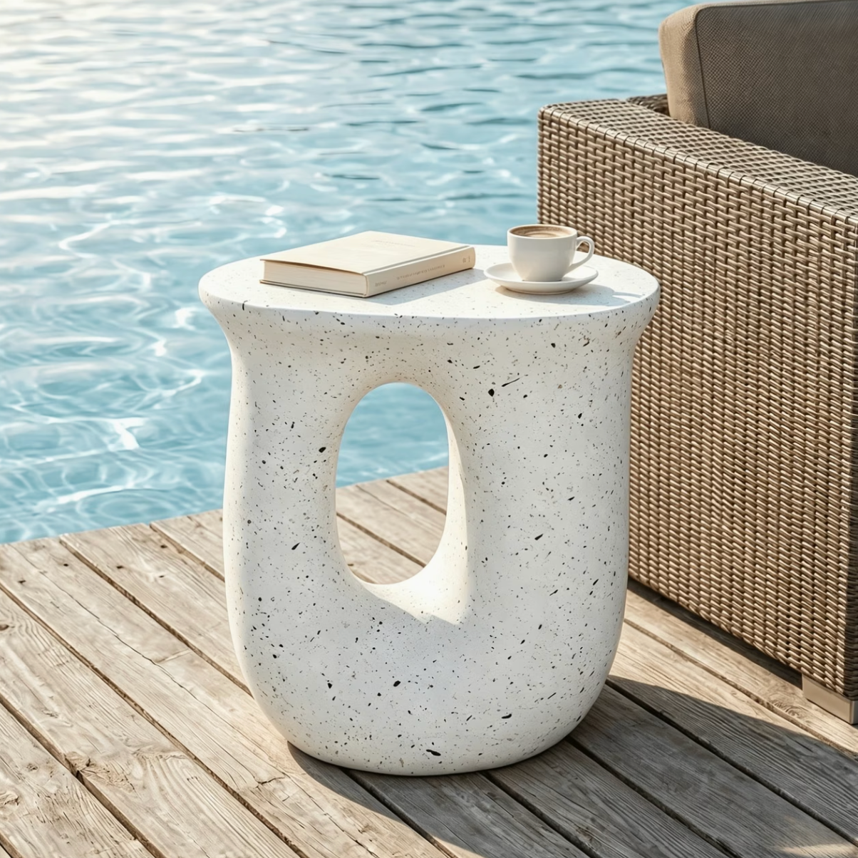 Terrazzo & Co. | Modern Concrete Garden Stool Side Table