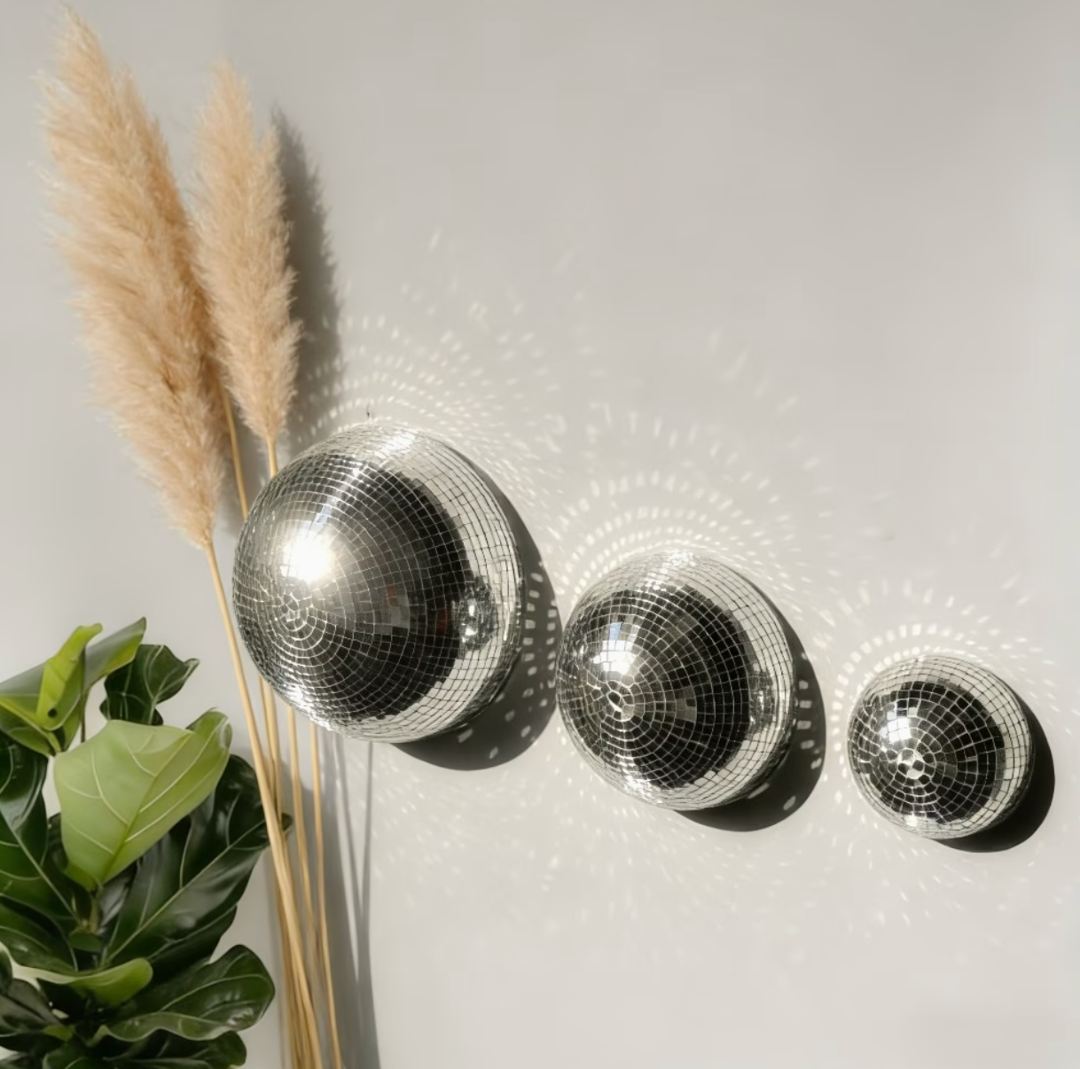 Mirror Ball | Disco Ball Wall Decoration Set of 3