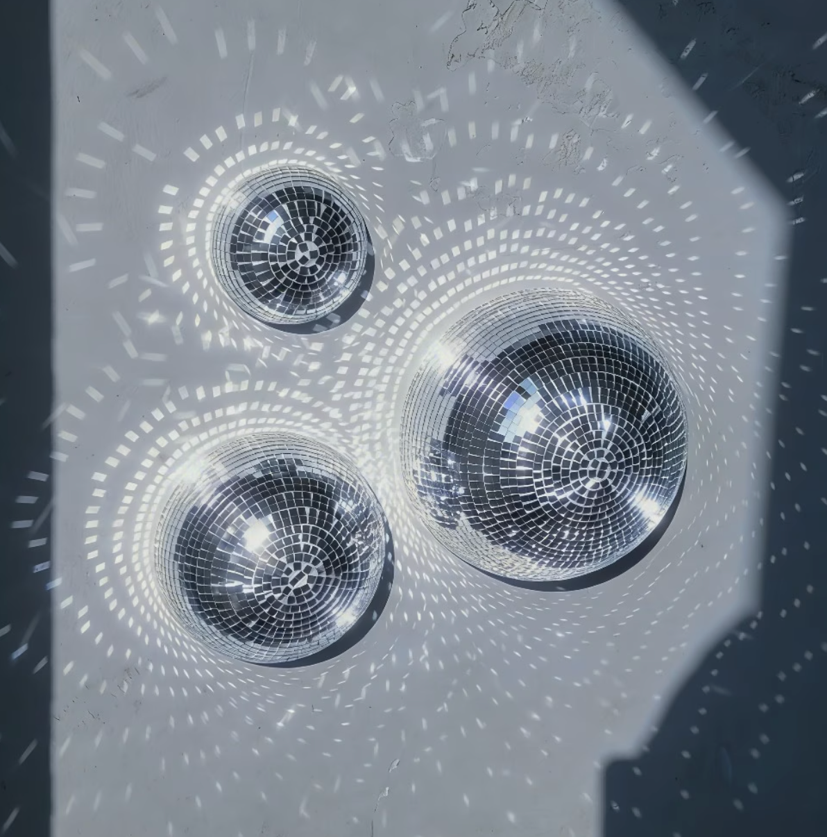 Mirror Ball | Disco Ball Wall Decoration Set of 3