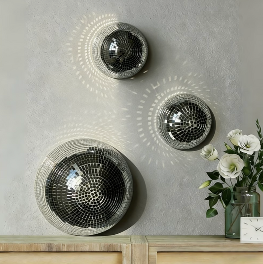 Mirror Ball | Disco Ball Wall Decoration Set of 3