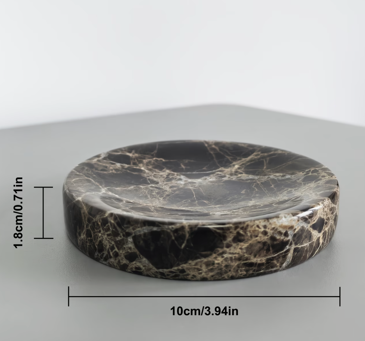 Carrara & Co. | Natural Marble Round Polished Stone Decorative Tray