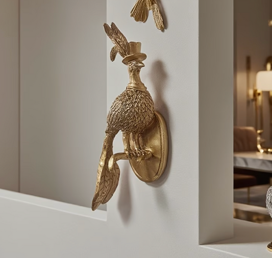 Aurveil | 3D Gold Bird Wall Hanging Sculpture