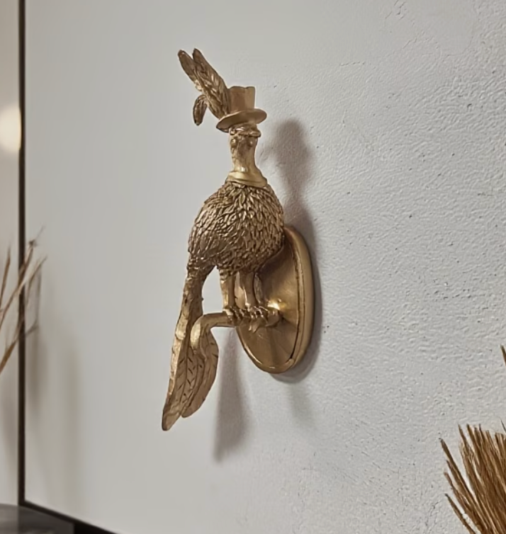 Aurveil | 3D Gold Bird Wall Hanging Sculpture