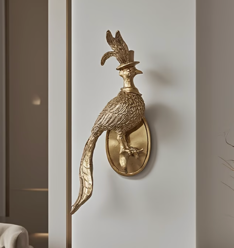 Aurveil | 3D Gold Bird Wall Hanging Sculpture